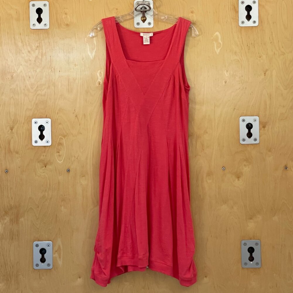 SUNDANCE Red Coral Midi Dress